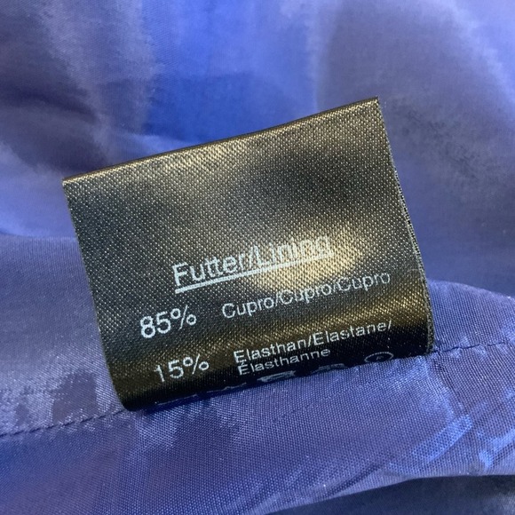 Talbot Runhof Purple Blue Long Asymmetrical Neck Designer Gown sz 14-runs small - Picture 8 of 12